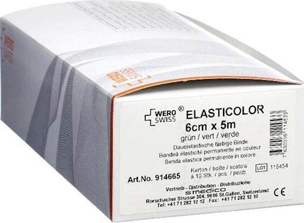 Image du produit Wero Swiss Elasticolor Elastische Binde 5mx4cm grün