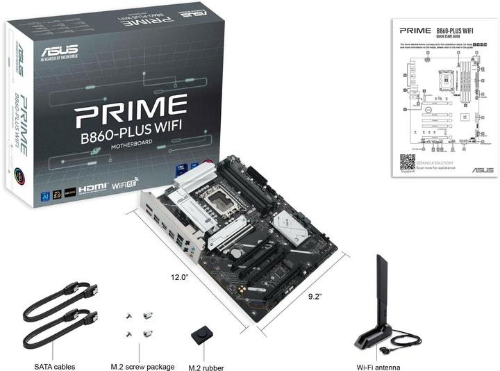Actual product image ASUS PRIME B860-PLUS WIFI (LGA 1851, Intel B860, ATX)