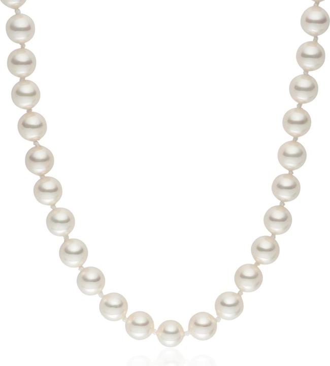 Produktbild Lulu & Jane Damen Messing Zirkonia Muschelkernperle silber 43,0 cm Basiskette + 5,0 cm Verlängerung - 29547 (Messing, 43 - 48 cm)