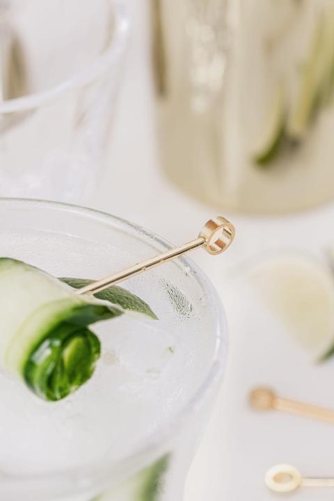Immagine prodotto Uberstar Set di 6 agitatori da cocktail in oro (Frusta cocktail)