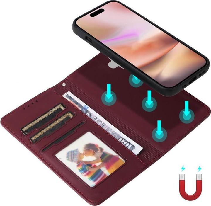 Actual product image Cover-Discount iPhone 16 Plus - Divisible wallet case 2-in-1 mobile phone case (Apple iPhone 16 Plus)