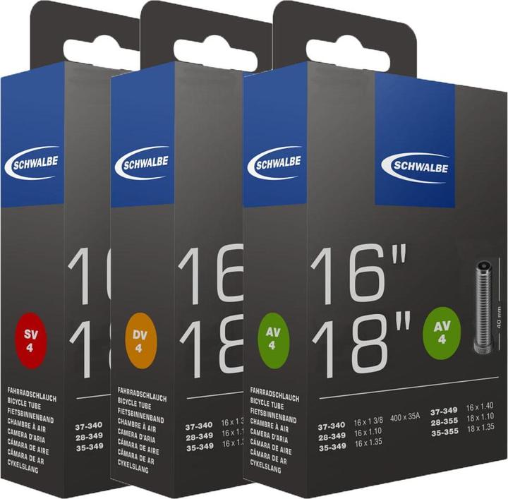 Actual product image Schwalbe No. 4 AV4 (Schrader (AV), 16", 40 mm)