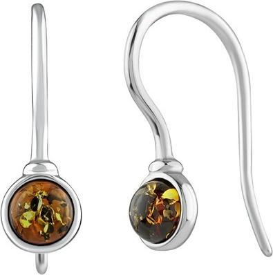 Silvego Silver earrings with natural Amber AAJ414S2