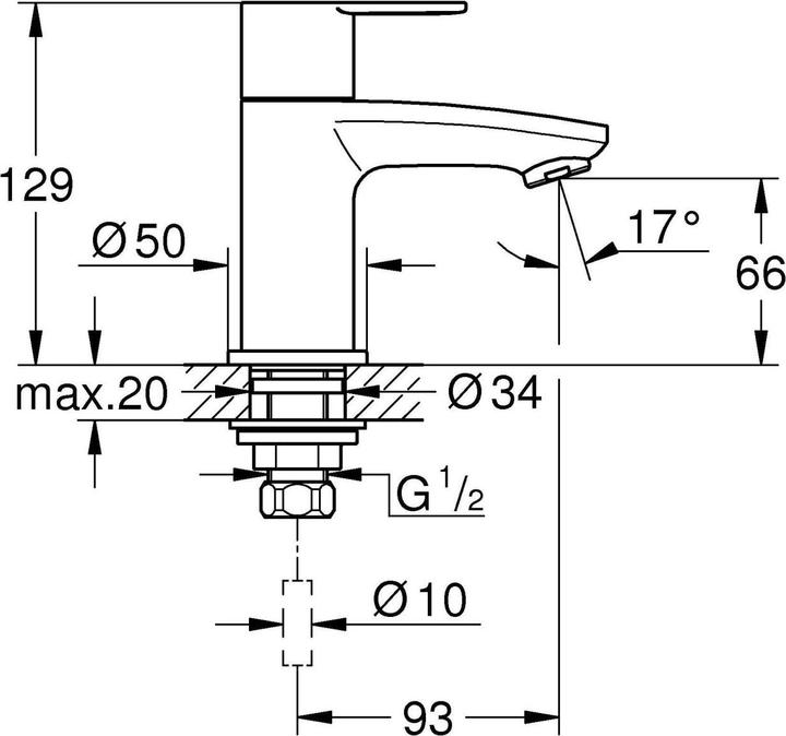 Immagine prodotto Grohe Rubinetto a colonna Eurostyle Cosmopolitan XS-Size