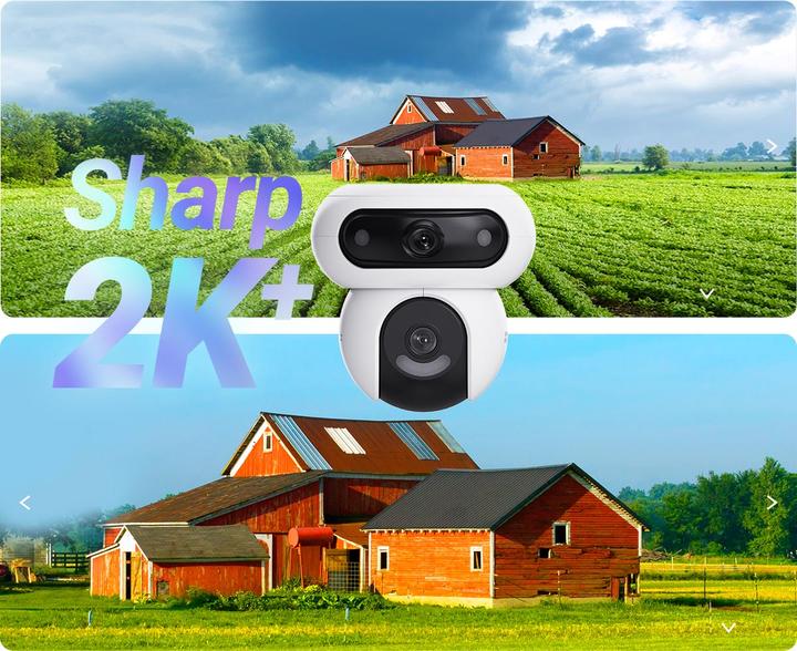 Image du produit EZVIZ Caméra Webcam | CS-H90 | 4 MP+4 MP | 2.8/6mm | IP65 | H.264/H.265 | Micro SD, Max. 512 GO (4 Mpx)