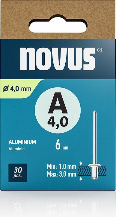 Novus Blindniete A4 x L: 6 mm Alu