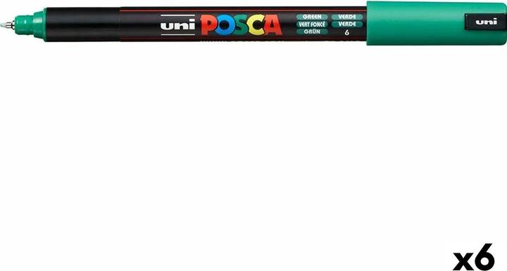 Actual product image Posca Cf6 Poscapen Green (Green, 0.70 mm, 6 x)