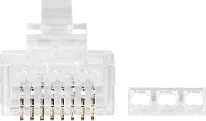 Actual product image Emos Connector RJ45 for UTP cable, white, 20 pcs. (Network cable plug)