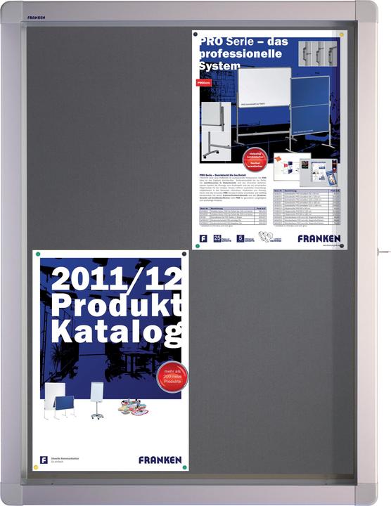 Actual product image Franken Display case SK4PTE12 4xDIN A4 felt gray