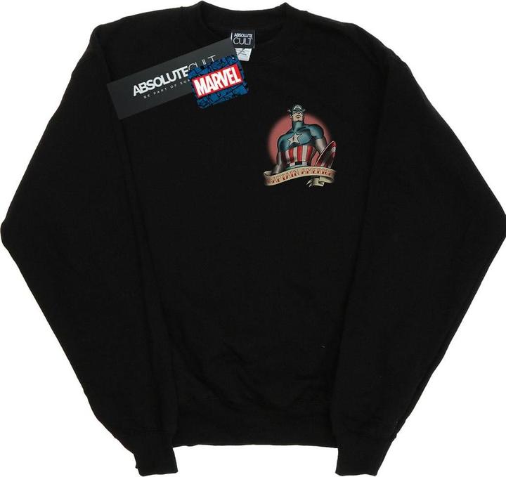 Captain America Tattoo Breast Print Sweatshirt (M)