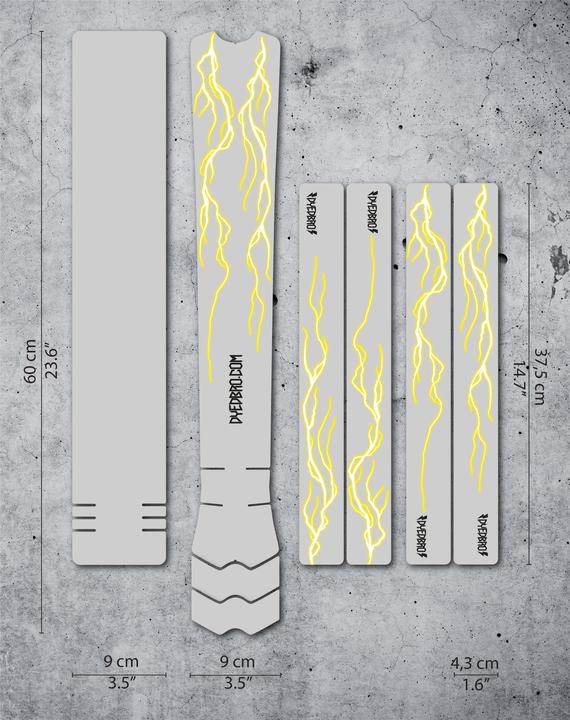 Produktbild Dyedbro Rahmenschutz Kit - Lightning - Yellow Matte