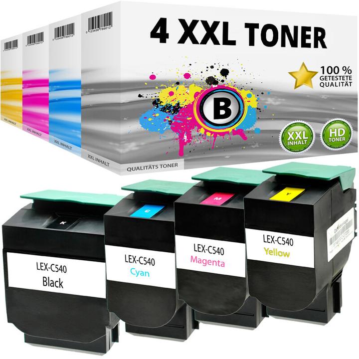 Produktbild Druckfuxx 4x XL Toner für LEXMARK C540 C540N C543DN C544DN C544DTN C544DW C544N