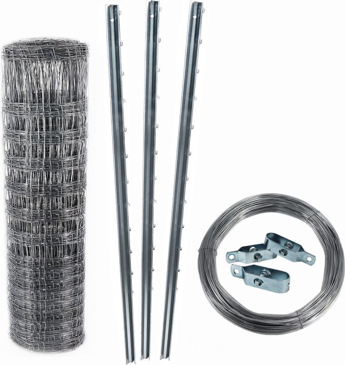 Image du produit Aquagart 300m Wildzaun Forstzaun Weidezaun 150/13/15+ Pfosten + Spanndraht