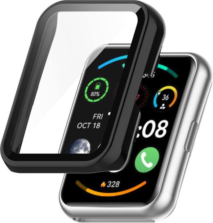 Productafbeelding Cover-Discount OPPO Watch Free - Beschermhoes met kogelvrij glas zwart