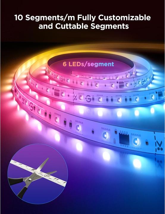Actual product image Govee LED Strip 2 Pro (RGBW, RGBIC, 500 cm, Indoor)