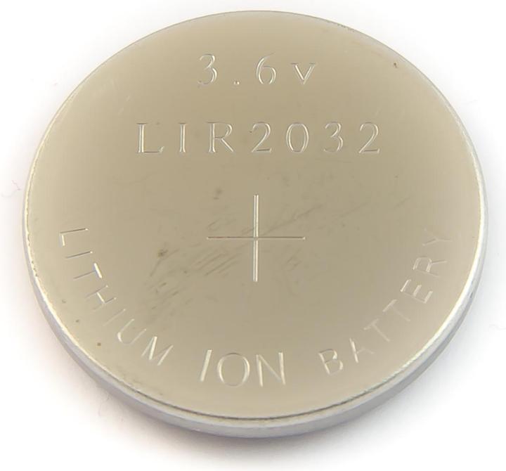 Actual product image Purecrea Button Cell Battery LIR2032 Lithium 3.6V (LIR2032, 40 mAh)