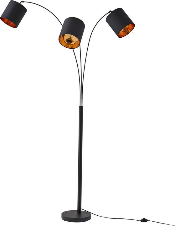 Actual product image Lindby Nanika floor lamp, black/gold (E27)