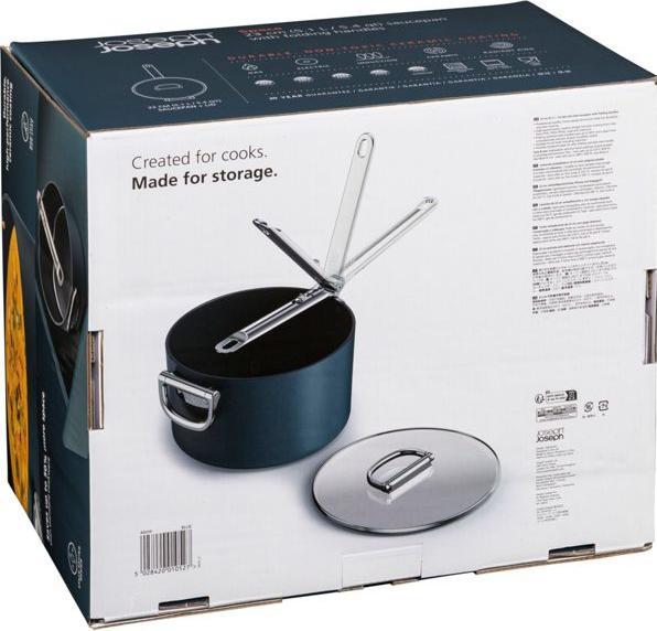 Image du produit Joseph Joseph Space Casserole à manche pliable avec couvercle D23cm (23 cm, Casserole à manche, Aluminium)