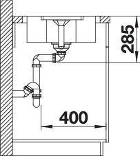 Actual product image Blanco Lantos 45 S-IF (Top-mounted sink, 86 cm, 50 cm)
