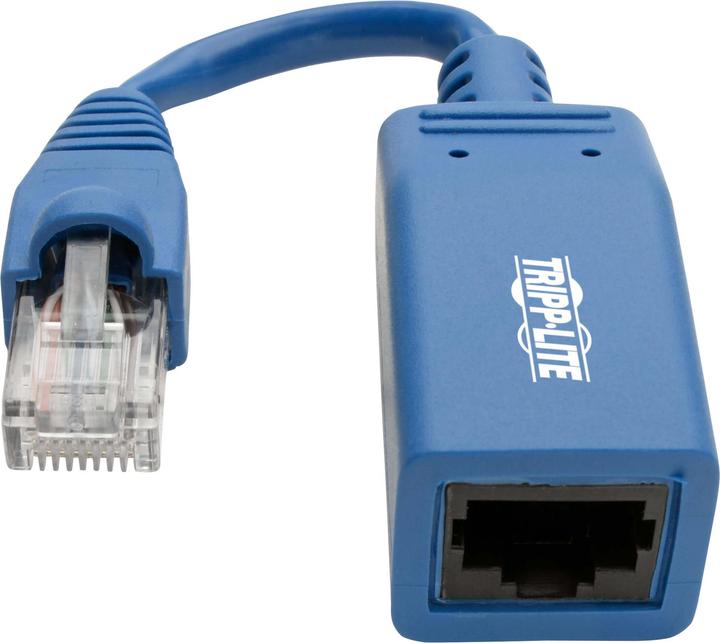 Actual product image Eaton Console Rollover Cable Adapter for CISCO RJ45 M/F Blue 12.7cm 5inch (UTP, CAT6, 12.70 m)