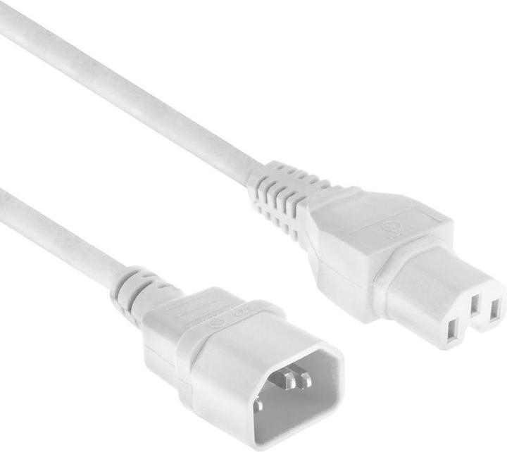Produktbild Powercord C14 - C15 white 0.6 m (0.60 m)