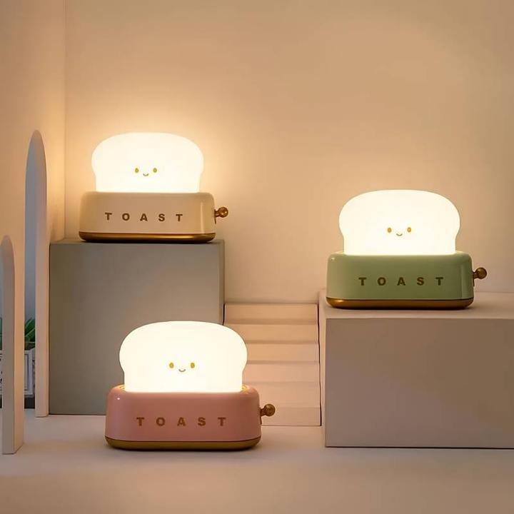 Image du produit PhoneLook Lampe de table LED en forme de toaster mignon lumière de nuit pour enfants USB-C