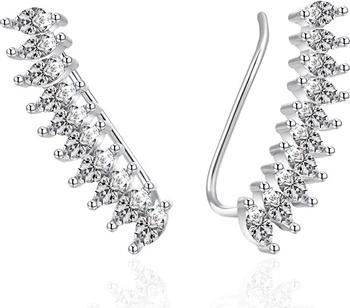 Agato - Shiny long earrings with zircons AGT-E028VW