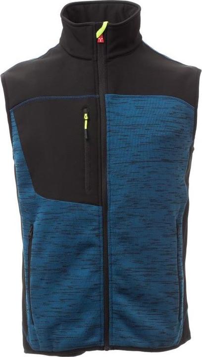 Mottled blue, black-fluorescent yellow