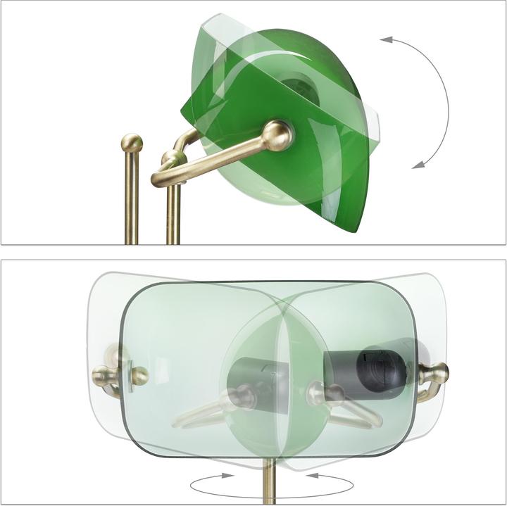 Image du produit Relaxdays Lampe de banquier (E27)