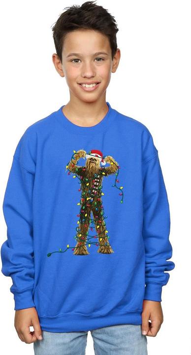 Actual product image Star Wars Boys Chewbacca Christmas Lights Sweatshirt (152, 158)