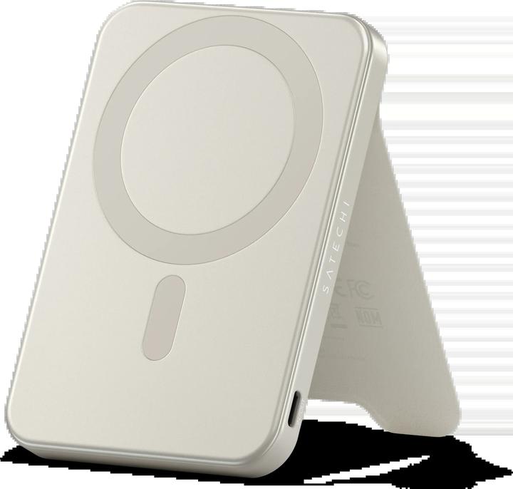Actual product image Satechi OntheGo Magnetic Qi2 Powerbank Stand 5000 mAh Sand (5000 mAh, 15 W)