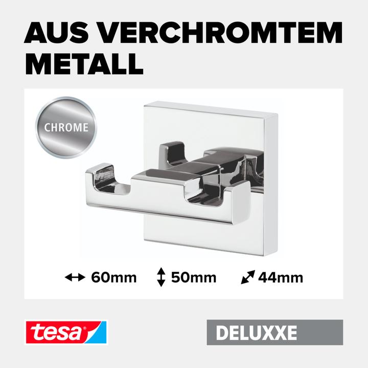 Actual product image tesa DELUXXE Bathrobe hook incl. adhesive solution without drilling