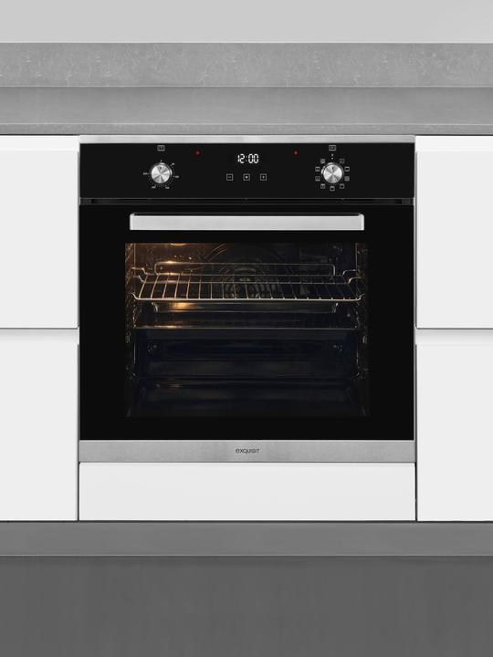 Produktbild Exquisit EBE76-9-H-020 inox, Einbaubackofen