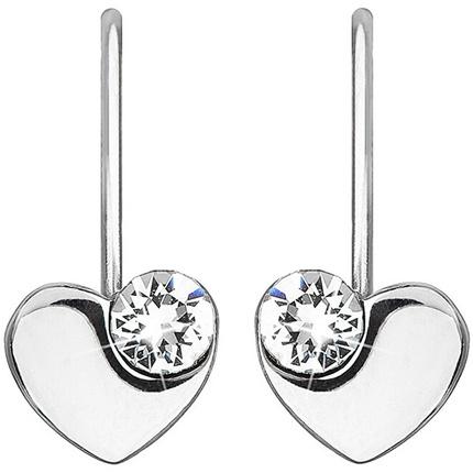 Produktbild Evolution Group Silver heart earrings with Swarovski 31299.1 white