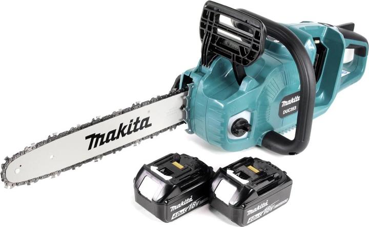 Productafbeelding Makita DUC 353 M2 Accu Kettingzaag 36V ( 2x18V ) Borstelloos 35 cm + 2x 4,0 Ah Accu - zonder oplader (Accu kettingzaag)