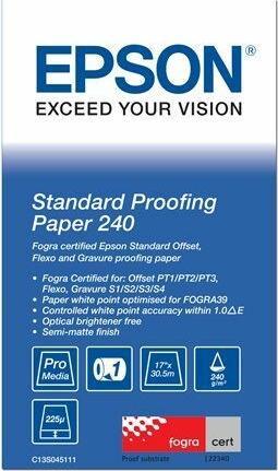 Produktbild Epson S045111 Standard proofing Papier inkjet 240g/m2 432mm x 30.5m 1 Rolle 1er-Pack (240 g/m², 3050 cm, 43.20 cm)
