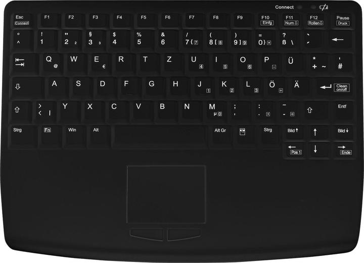 Actual product image Active Key Compact Notebook Style Touchpad Keyboard USB Black (DE, Cable)