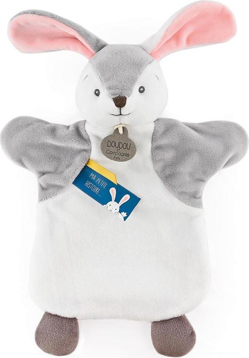 Actual product image Doudou et Compagnie Hand Puppet Bunny 25cm (MQ4)