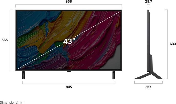 Actual product image LG 43QNED80A6A (43", B5, QNED, 4K, 2025)