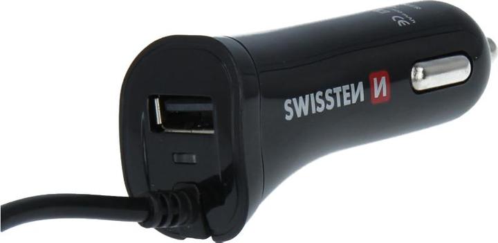 Produktbild Swissten USB Autoladegerät Micro-USB und USB 2,4A Power