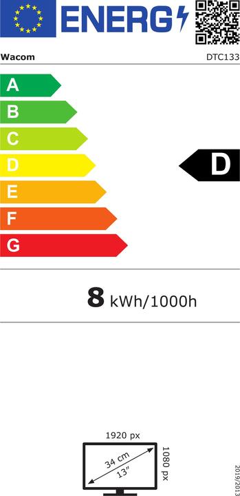 Energy Label Wacom One (13.30", 2540 lpi)