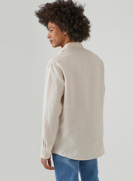 Image du produit La Redoute Collections Chemise droite en lin Signature à manches longues (S)