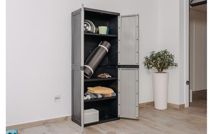 Actual product image Toomax Schrank Bios midi 65 x 165 cm Schwarz/Warmgrau (65 cm, 165 cm)