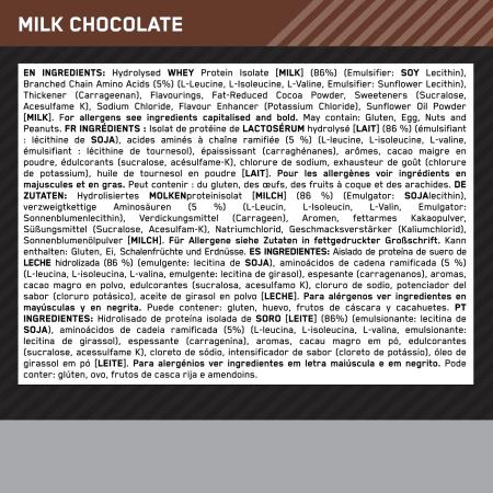 Actual product image Optimum Nutrition Platinum HydroWhey (Chocolate, 1 pcs., 1600 g)