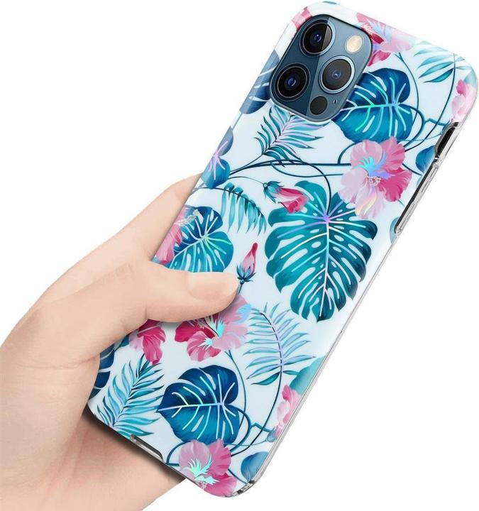 Actual product image Cadorabo IMD TPU Colorful Flowers & Leaves Cover (Apple iPhone 12 Pro Max)