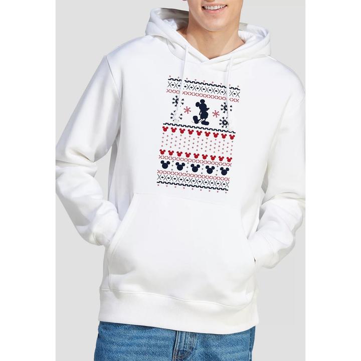 Actual product image Disney Mens Mickey Mouse Christmas Sweater Hoodie (XXL)
