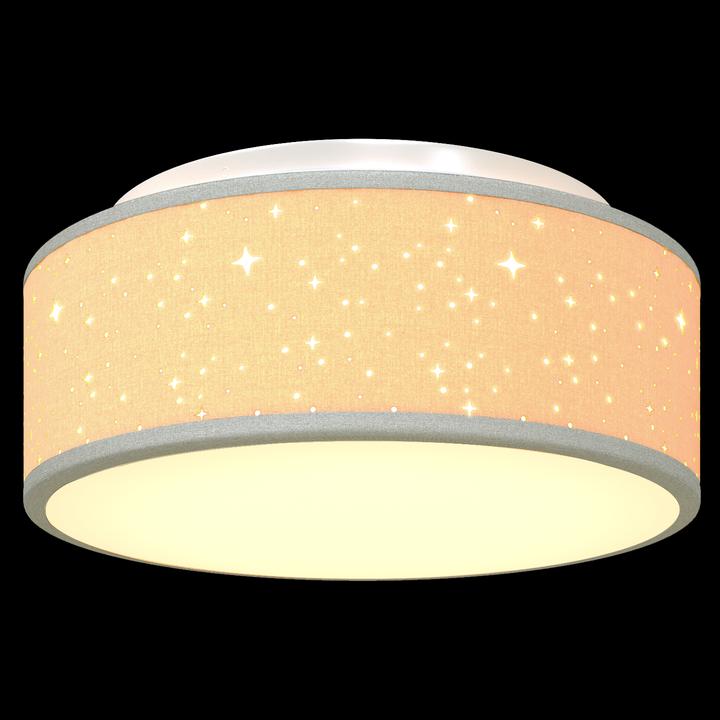 Actual product image VidaXL Ceiling light with star-shaped lampshade grey Ø 30 cm fabric E27 (E27)