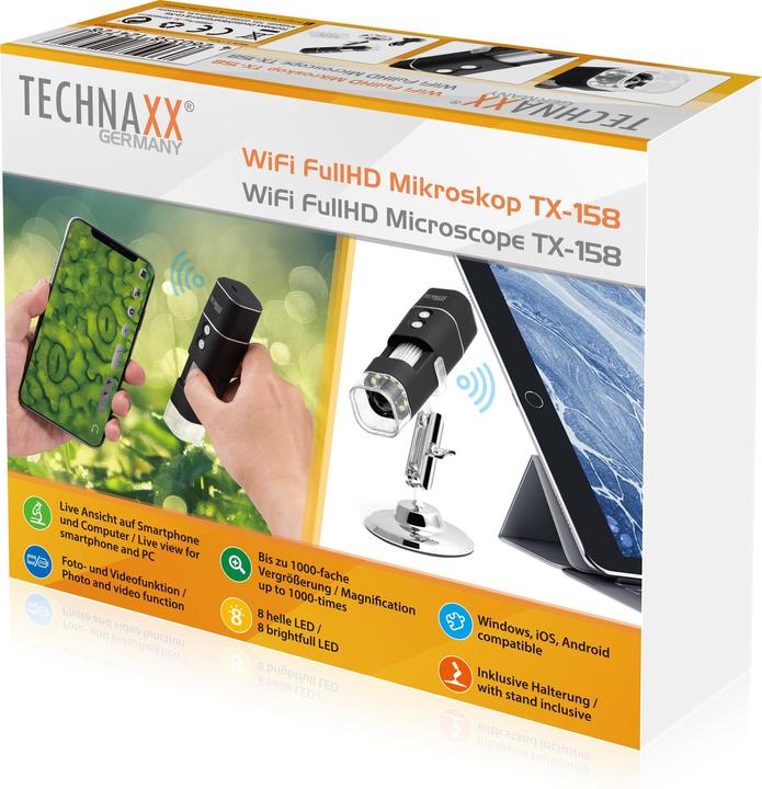 Produktbild Technaxx Phone Mikroskop WiFi FullHD TX 158