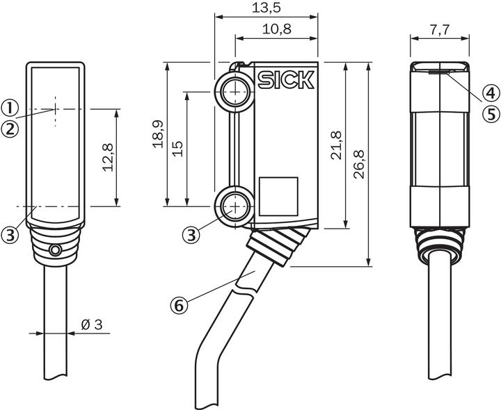 Image du produit Sick Barrière unidirectionnelle WSE2S-2P3130 (2 m)