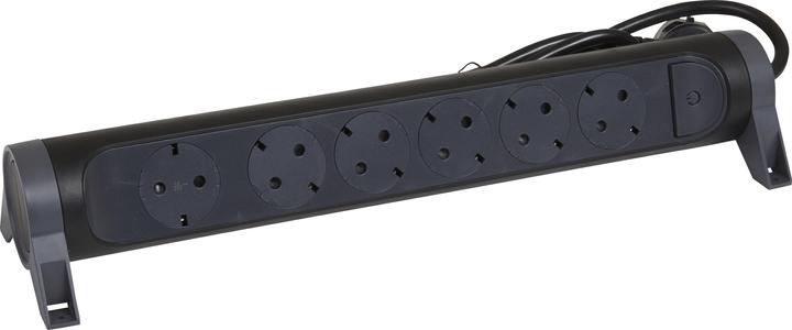 Actual product image Legrand Rotating power strip 6x socket, 3m cable Black 694540 (6 x, CEE 32/5, 3 m)